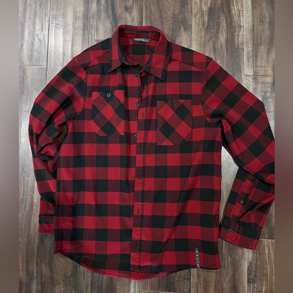 Sitka Red and Black Plaid Flannel.